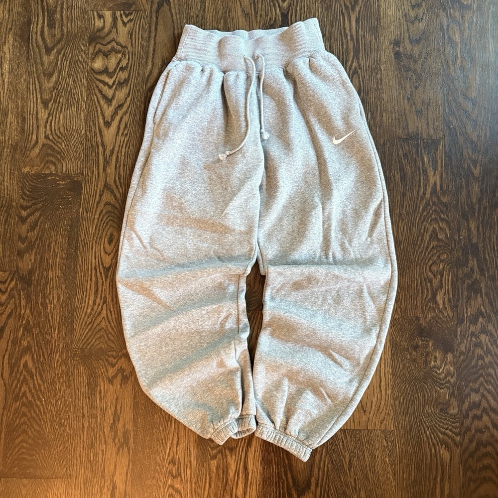 Nike Sportswear Phoenix Fleece High-Waisted Oversized Sweatpants Womens XS Gray